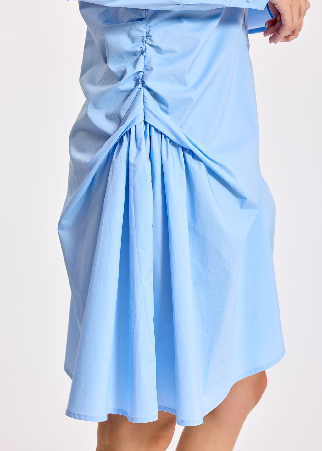 JESSIE SHORT POPLIN DRESS SKY
