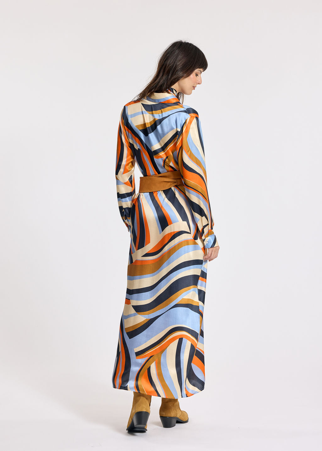 KIMI BLUE LONG BLOUSE DRESS