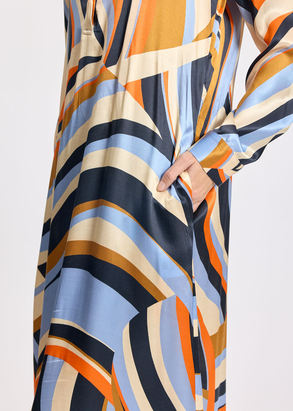 KIMI BLUE LONG BLOUSE DRESS