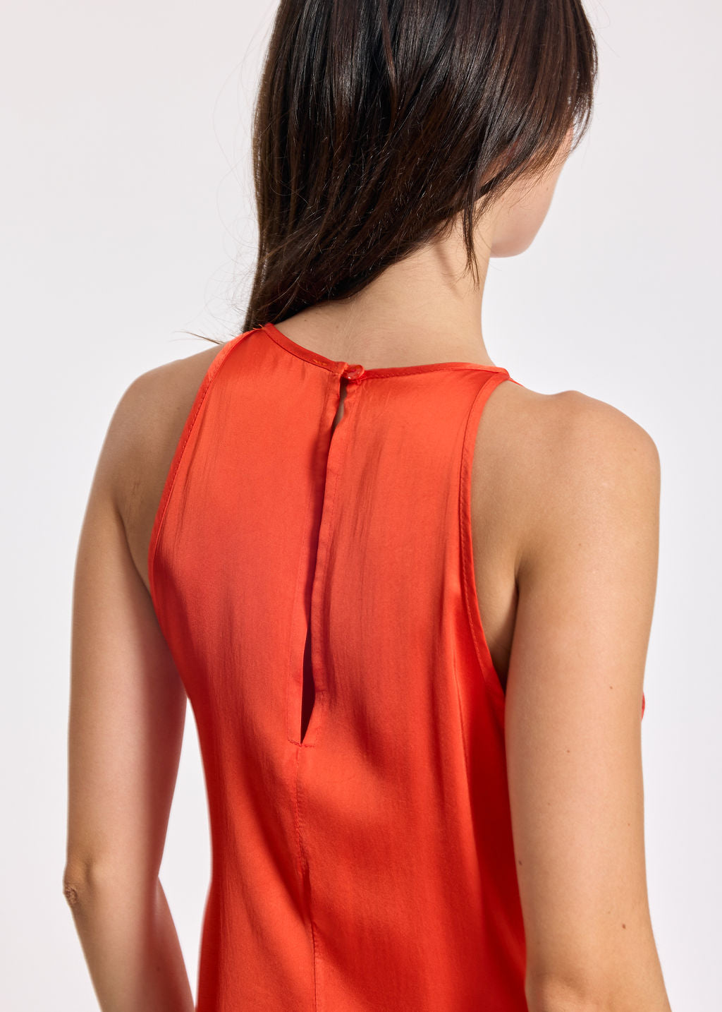 LORENA ORANGE ASYMMETRIC DRESS