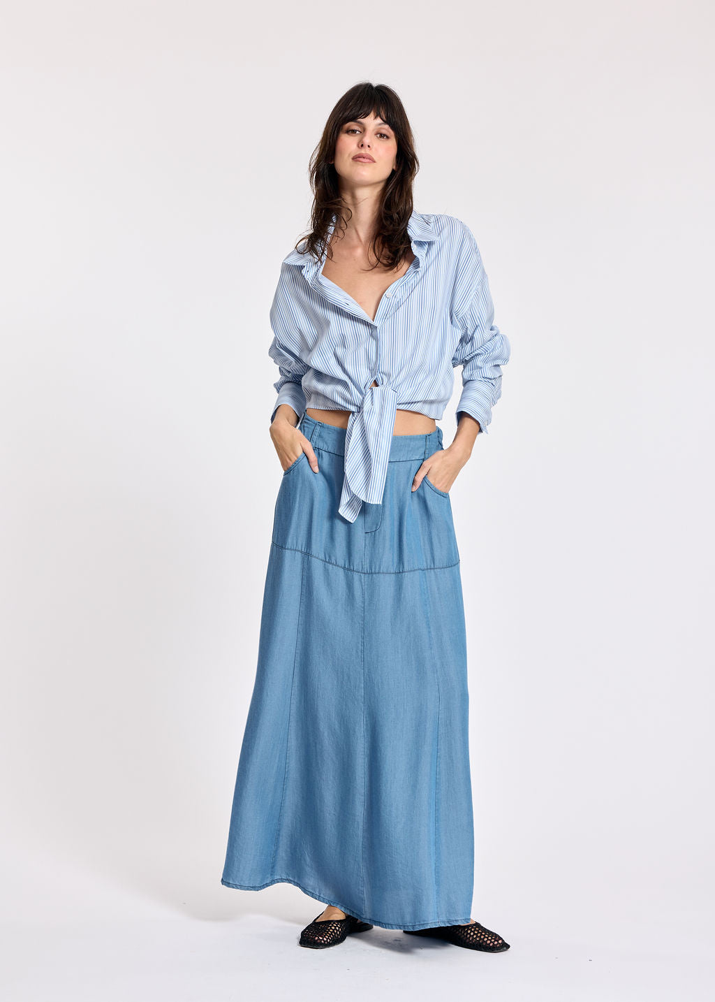 NILDA DENIM LYOCELL SKIRT