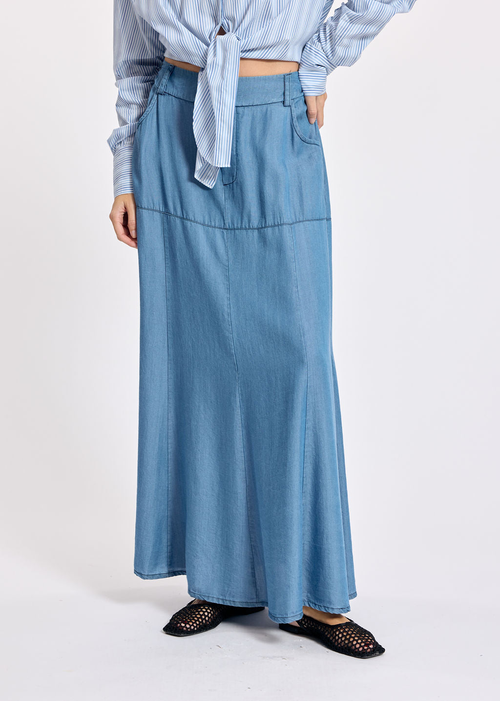 NILDA DENIM LYOCELL SKIRT