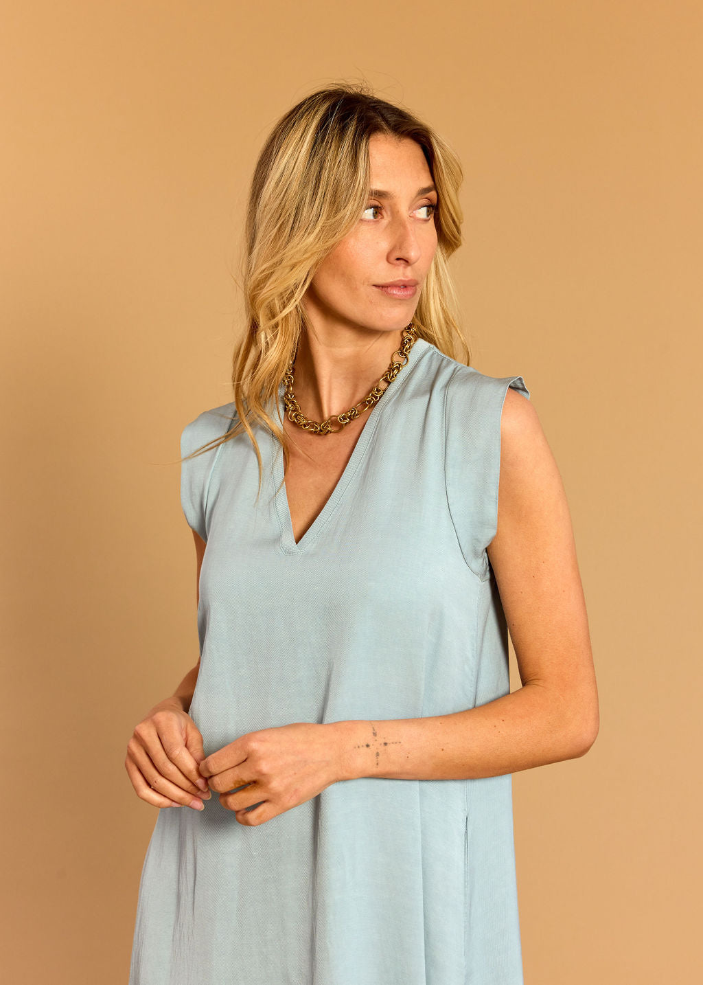 LUISA SKY MIDI DRESS