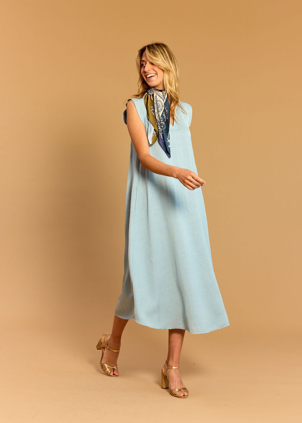 LUISA SKY MIDI DRESS