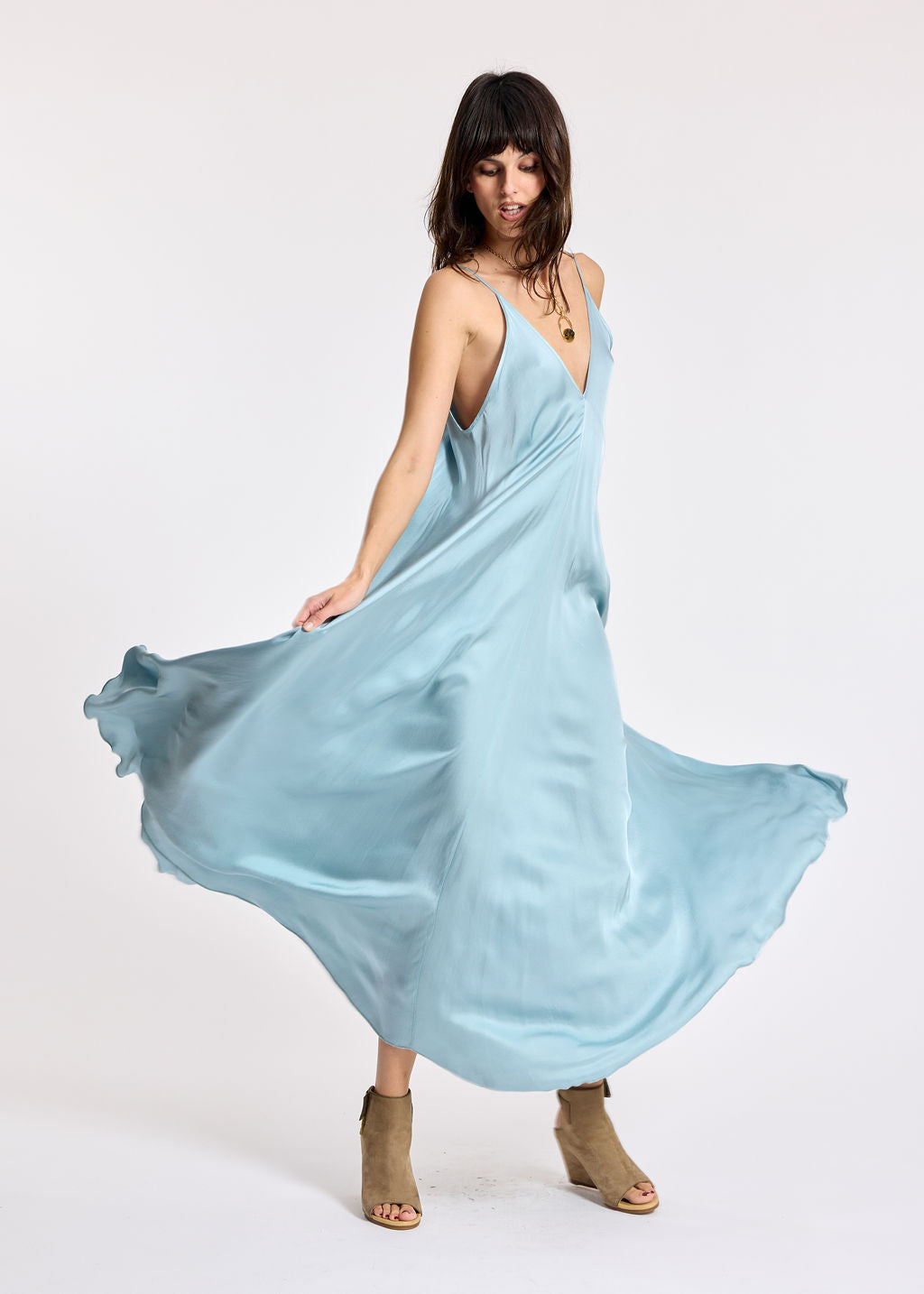 MAHE SKY THIN-STRAP DRESS