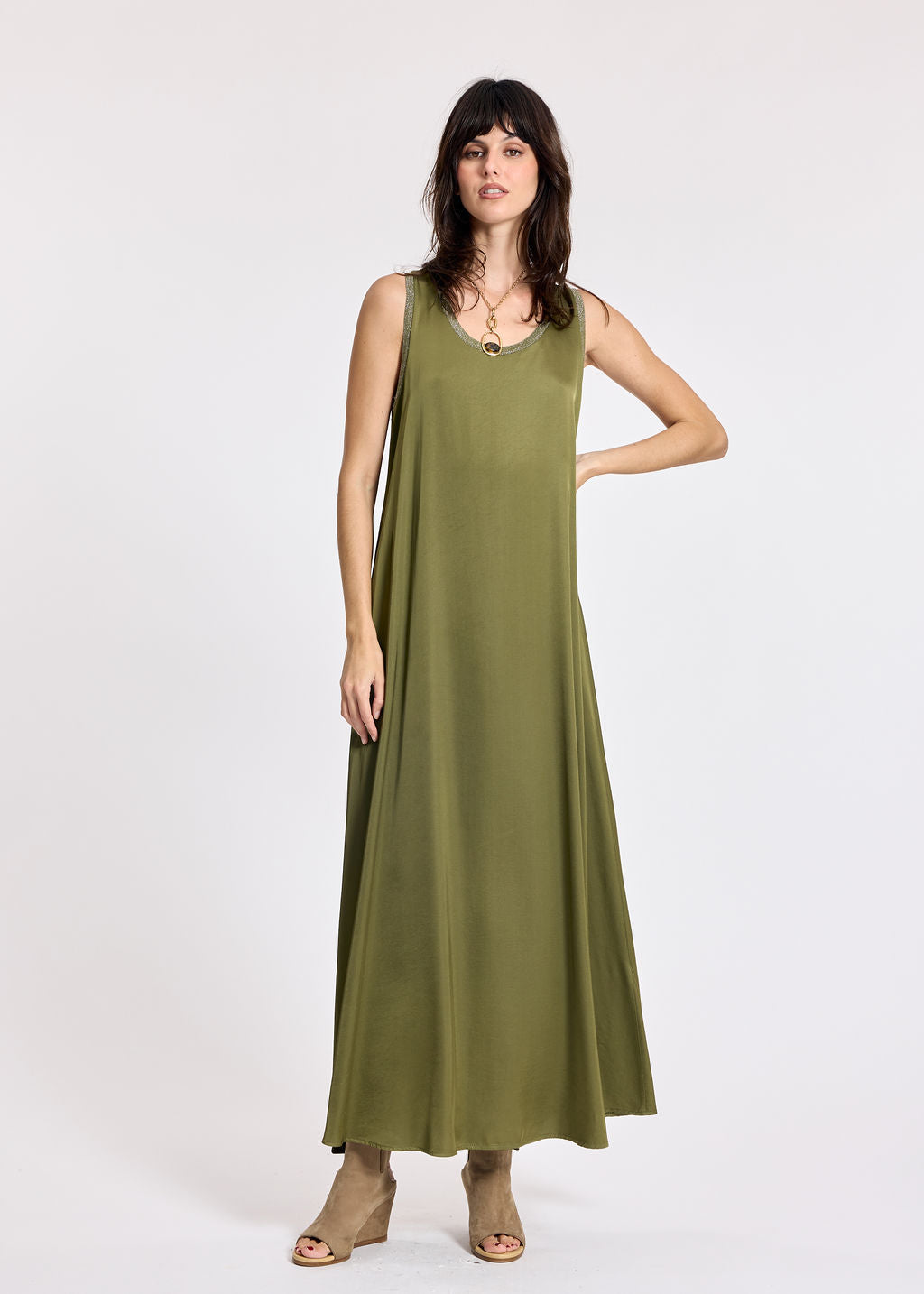 WANDA PISTACHIO LONG TANK DRESS