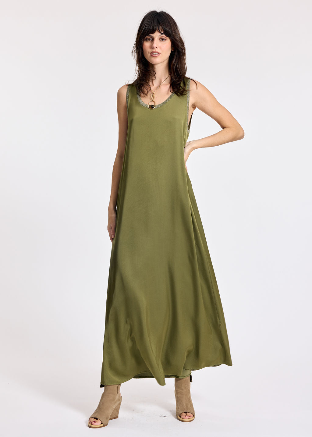WANDA PISTACHIO LONG TANK DRESS