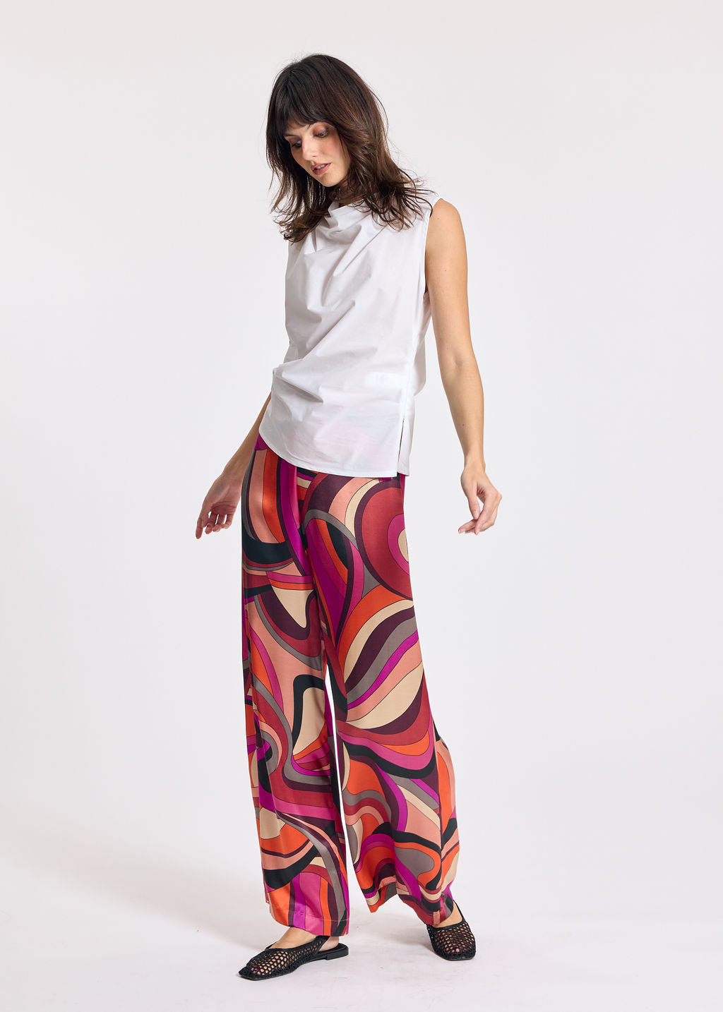 TOP DRAPÉ EN POPELINE LIOR BLANC