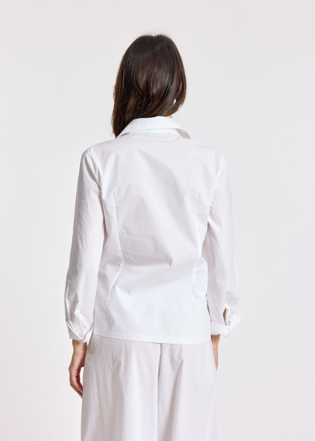 SOKA WHITE POPLIN TIED SHIRT
