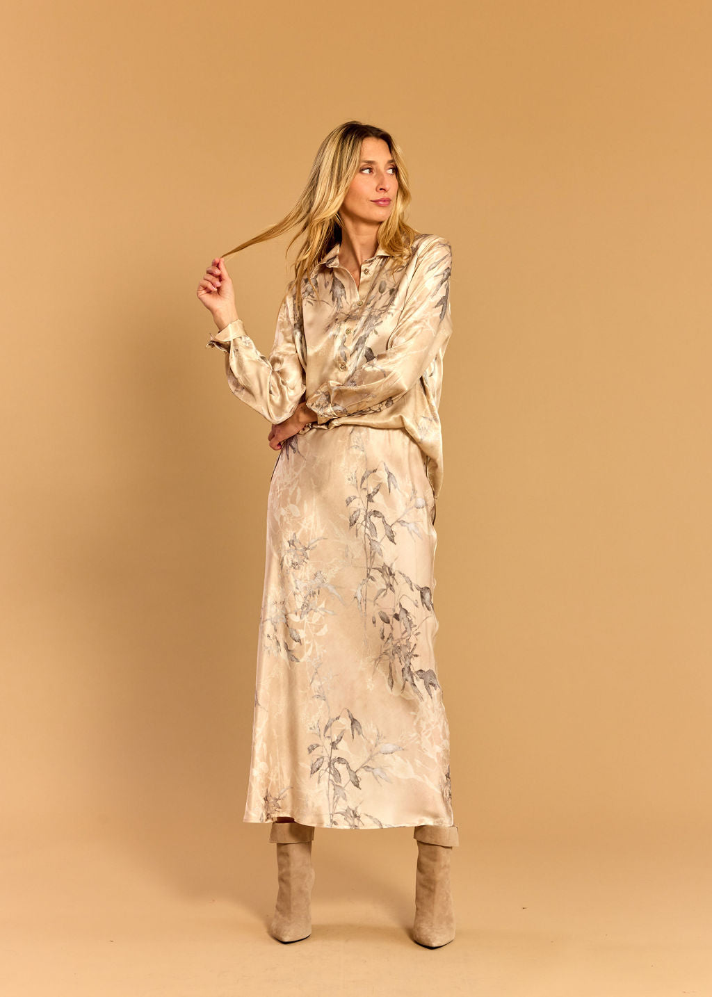 CHEMISE FLUIDE CRISTA BEIGE