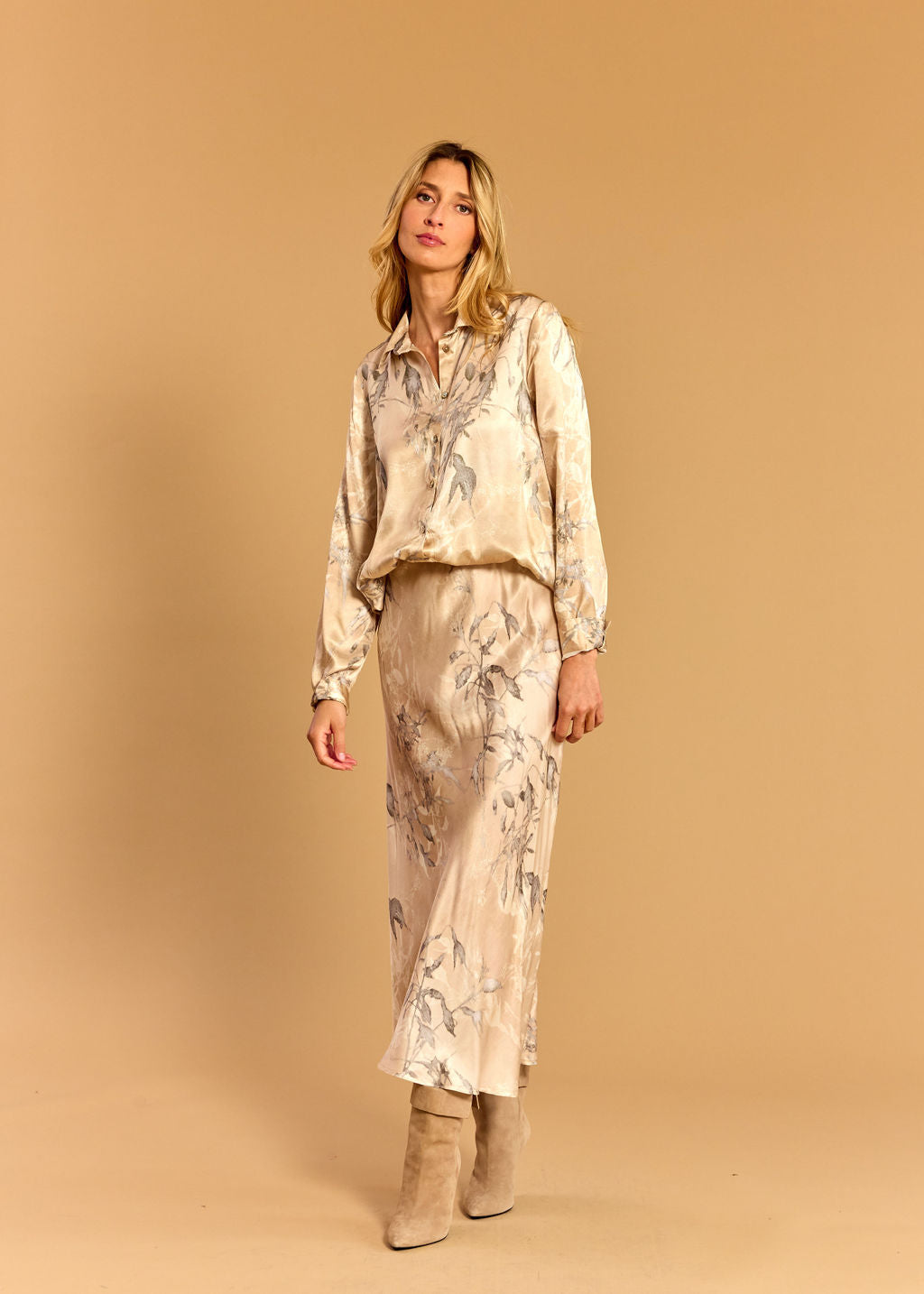 CHEMISE FLUIDE CRISTA BEIGE