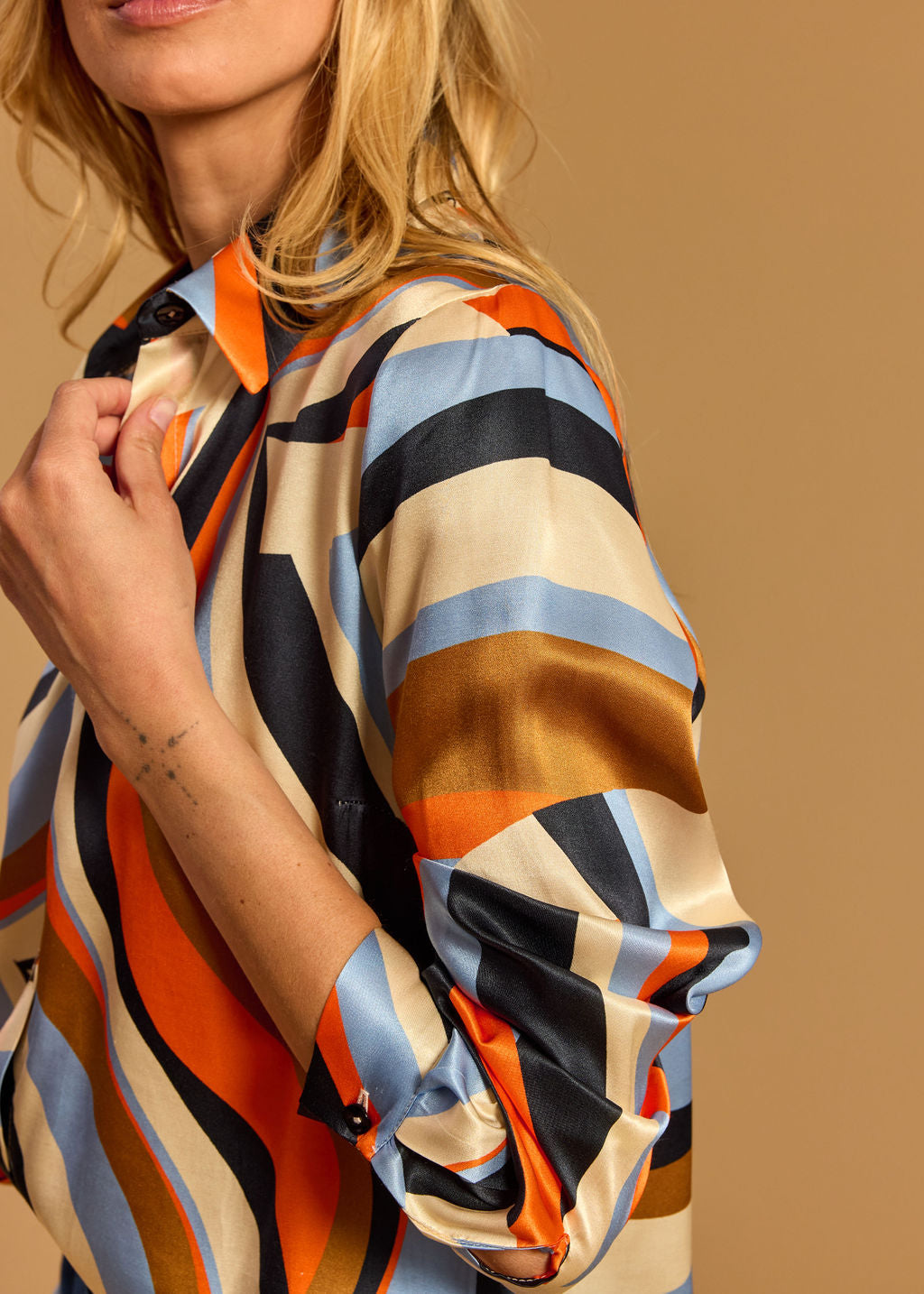 CHEMISE FLUIDE CRISTA BLEU