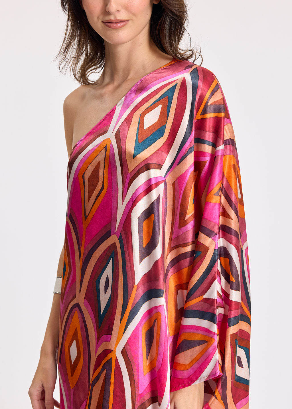 ROBE À UNE MANCHE MOON PLUM