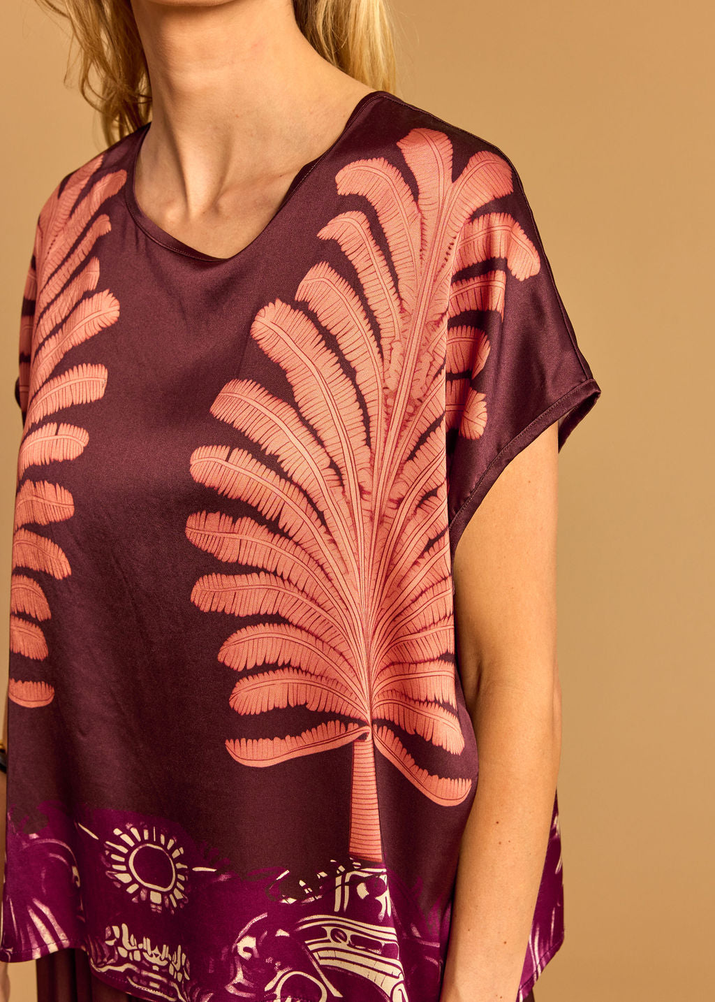 TOP NOUÉ AU DOS CARA CORAIL