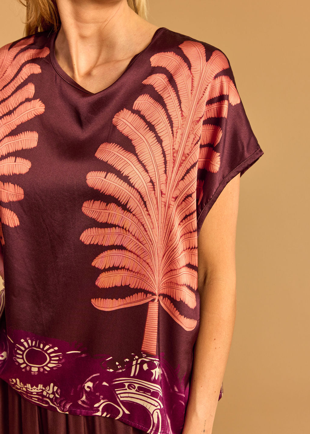 TOP NOUÉ AU DOS CARA CORAIL