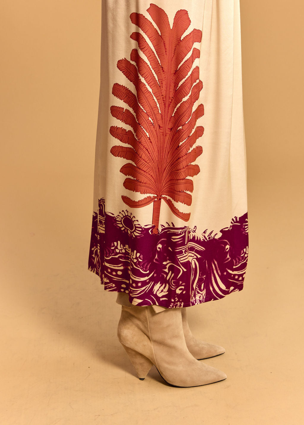 JUPE FLUIDE IMPRIMEE COLEEN CREAM