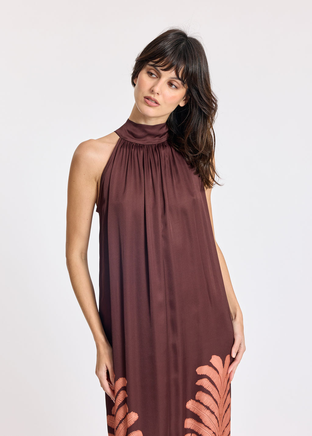 RUIZ CORAL LONG AMERICAN ARMHOLE DRESS