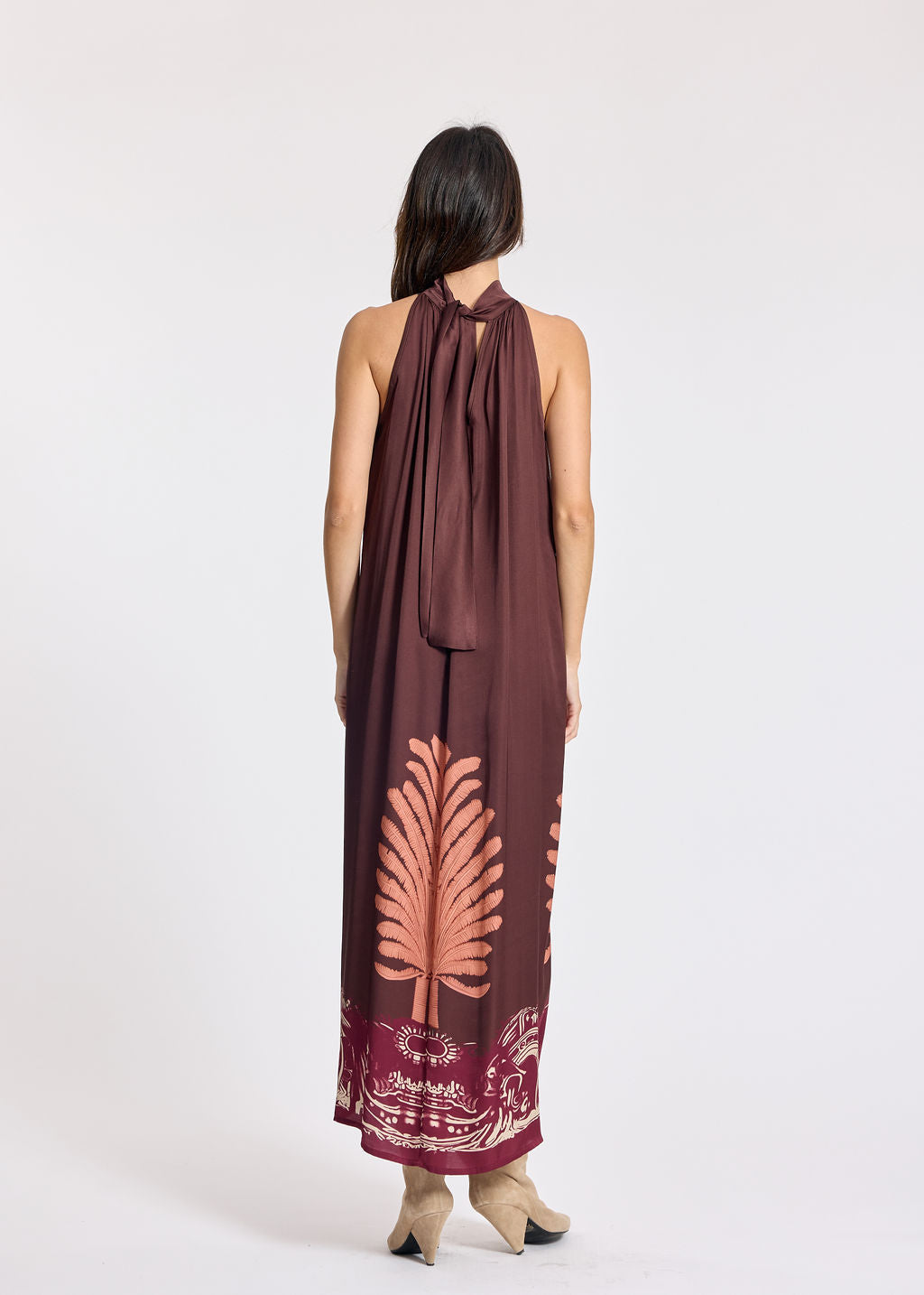 RUIZ CORAL LONG AMERICAN ARMHOLE DRESS