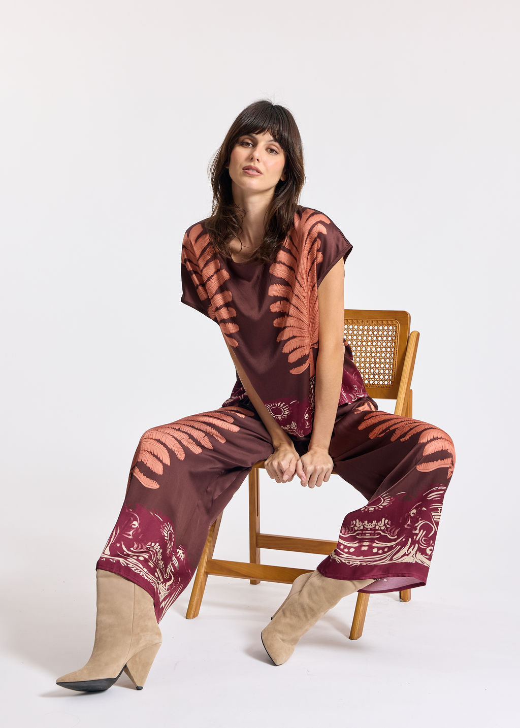 PANTALON 7/8ÈME IMPRIMÉ TARA CORAIL