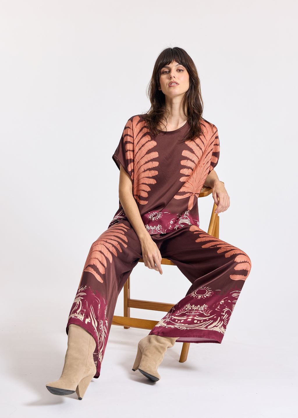 PANTALON 7/8ÈME IMPRIMÉ TARA CORAIL