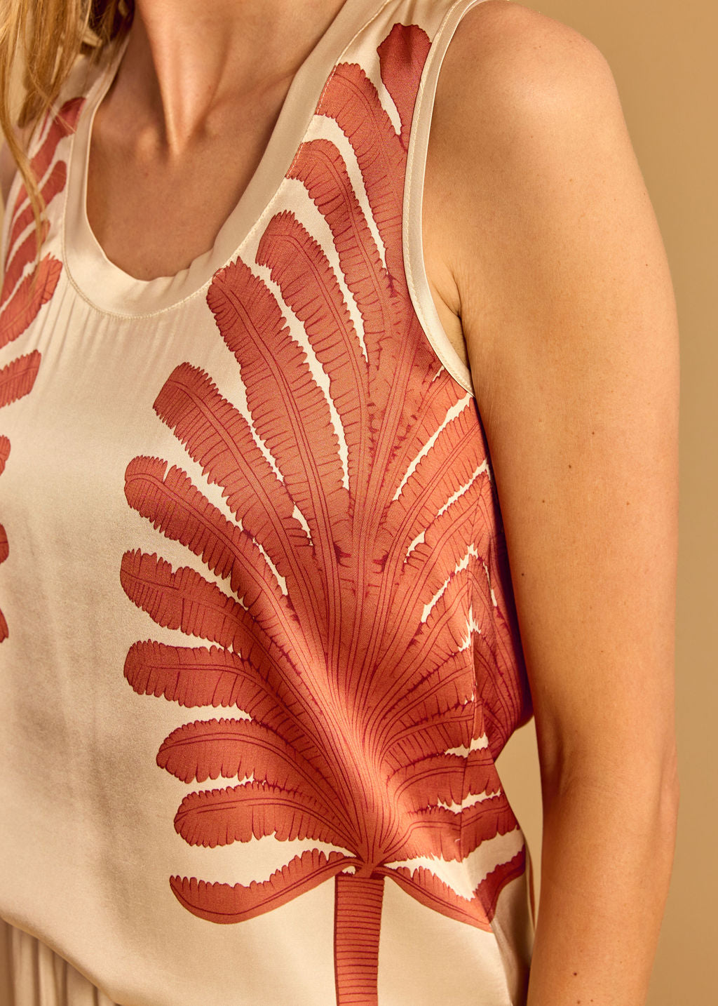 DÉBARDEUR COURT IMPRIMÉ VIKA CREAM