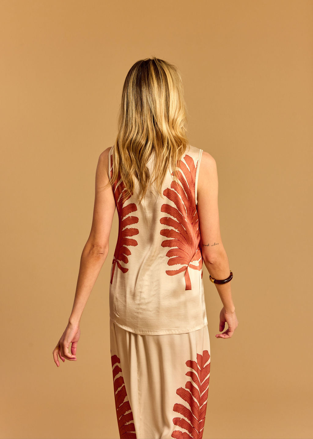 DÉBARDEUR COURT IMPRIMÉ VIKA CREAM