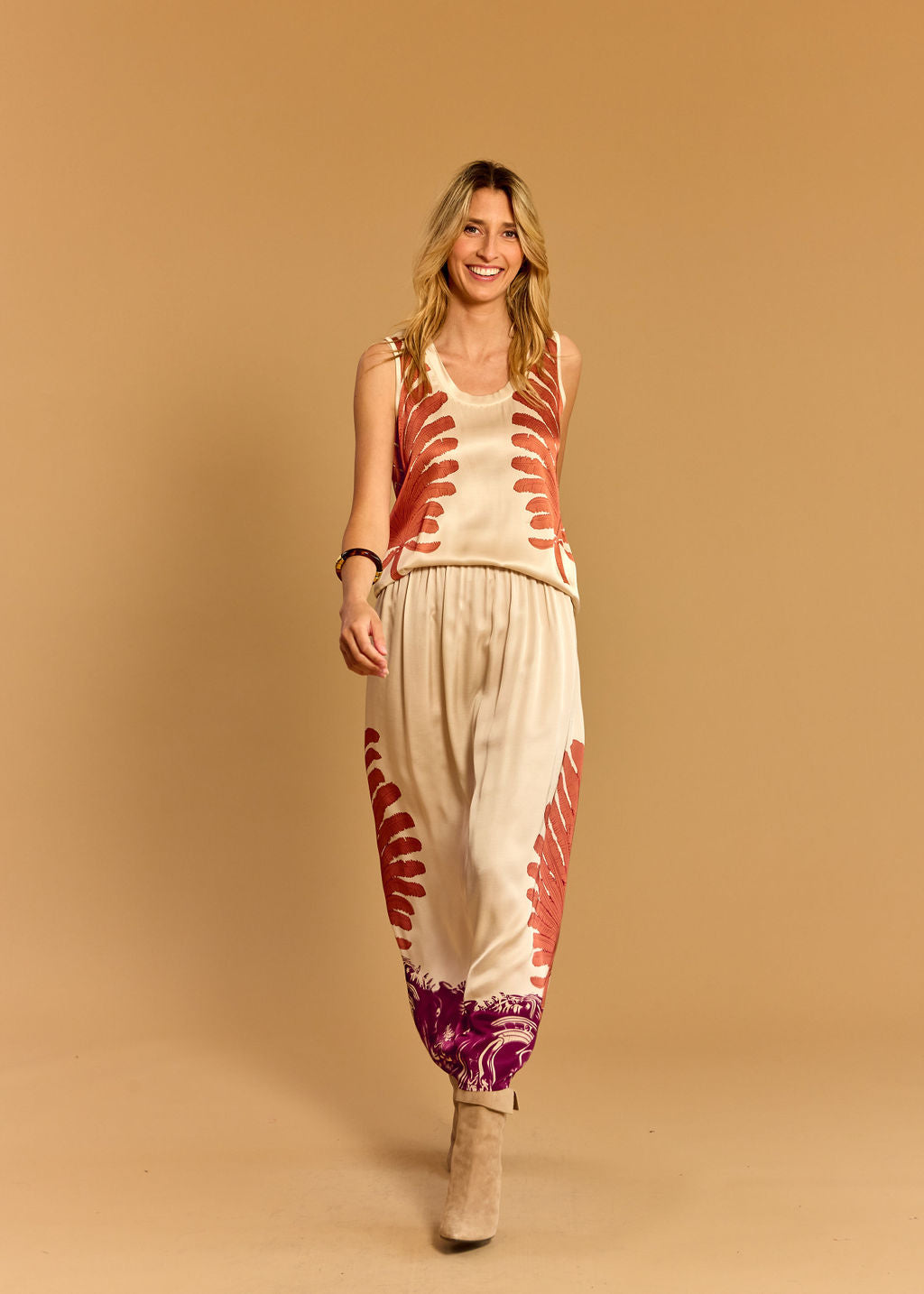 DÉBARDEUR COURT IMPRIMÉ VIKA CREAM