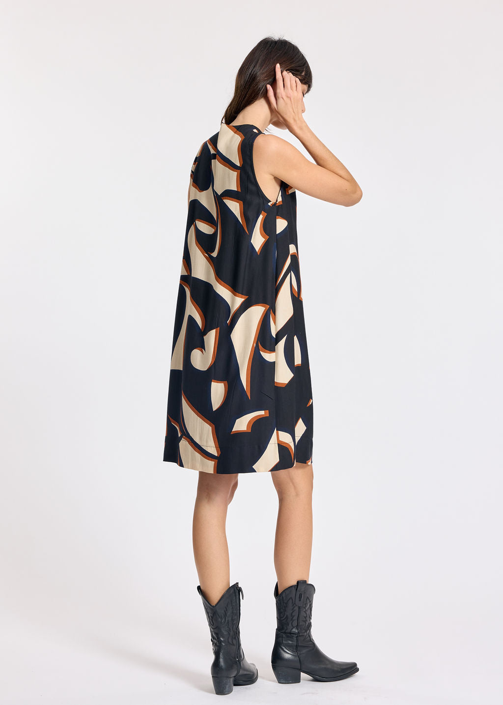 CLARA GRAPHIC PRINTED SHORT DRESS