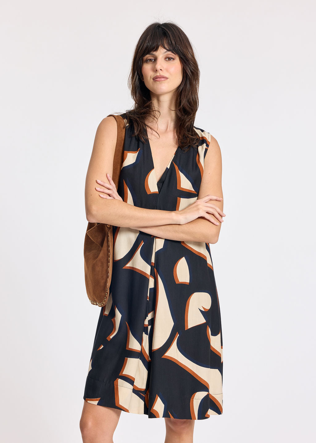 CLARA GRAPHIC PRINTED SHORT DRESS