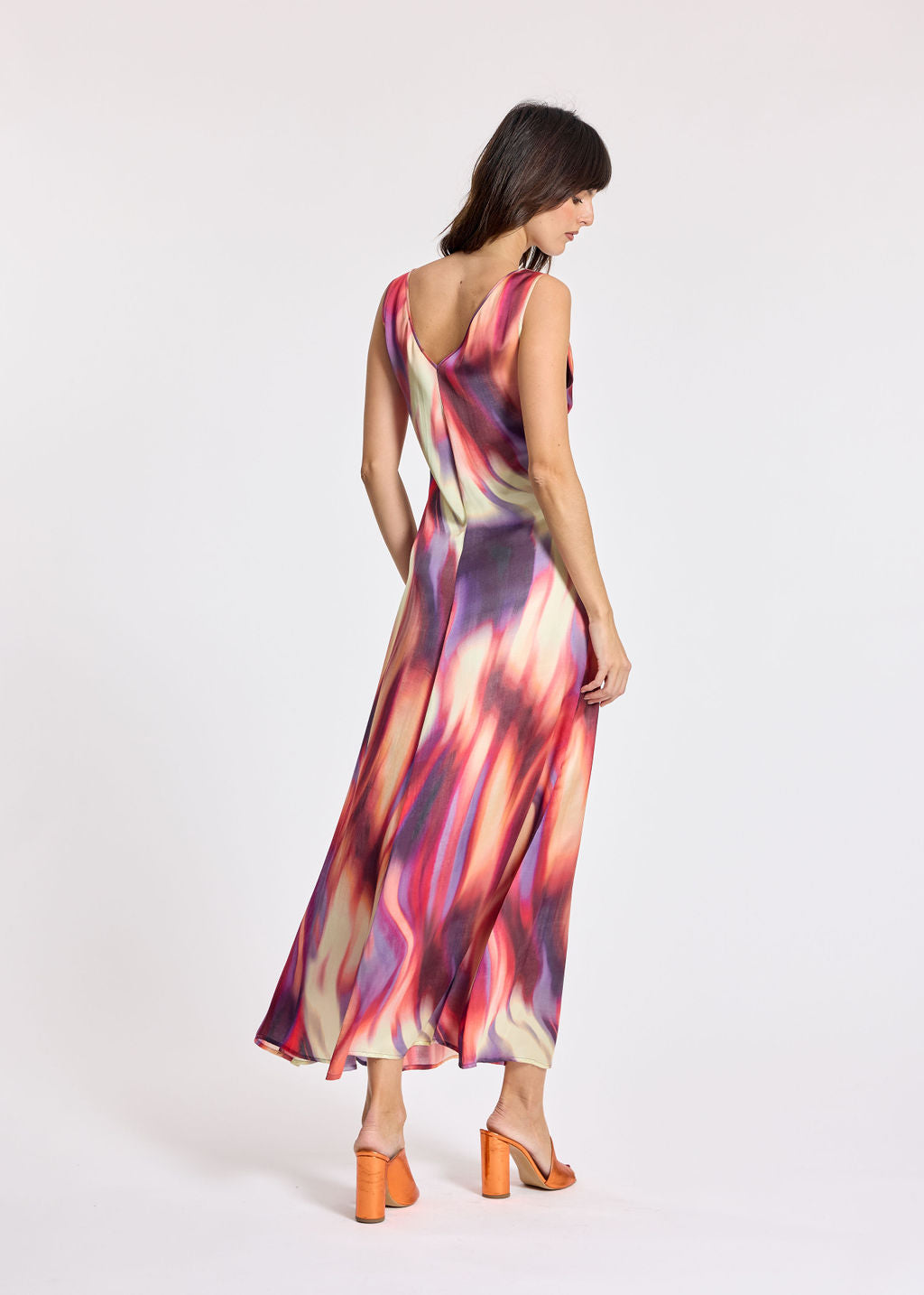 NELA FLAM PRINTED LONG DRESS