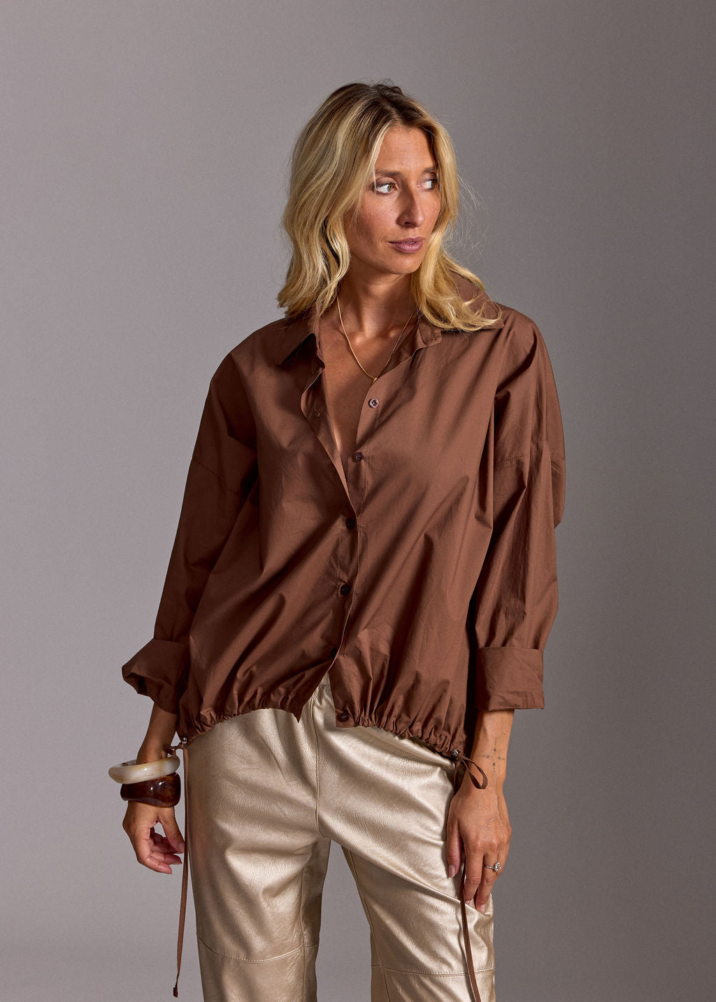 CHEMISE EN POPELINE DIA MOKA