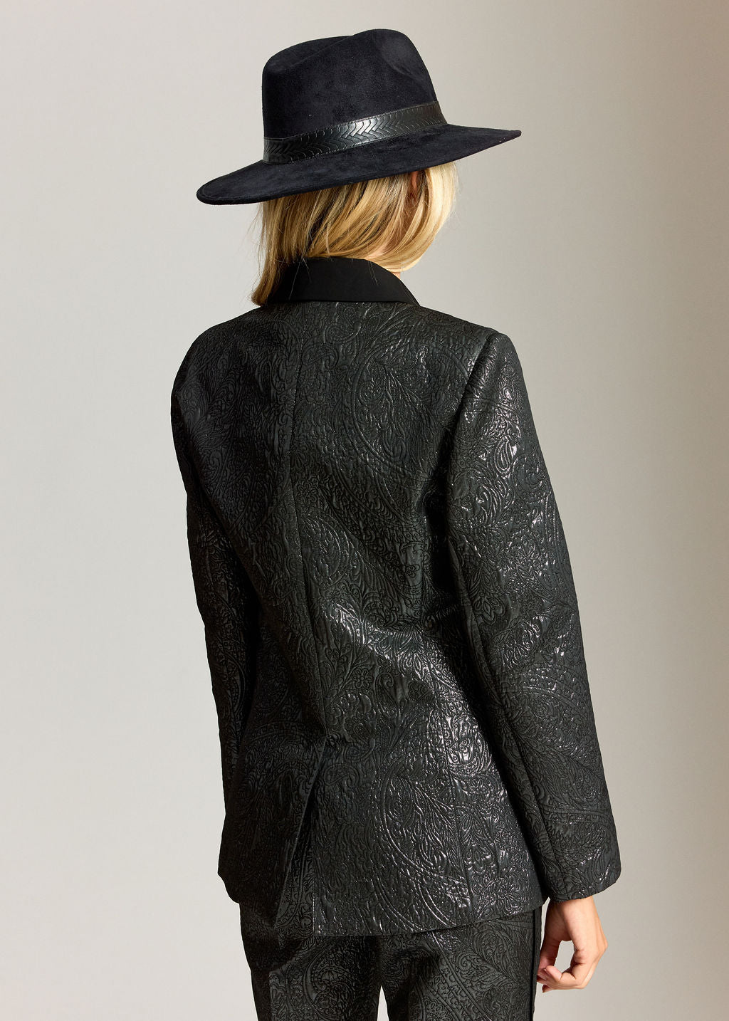 VESTE BLAZER TEXTURÉE STORM ACIER