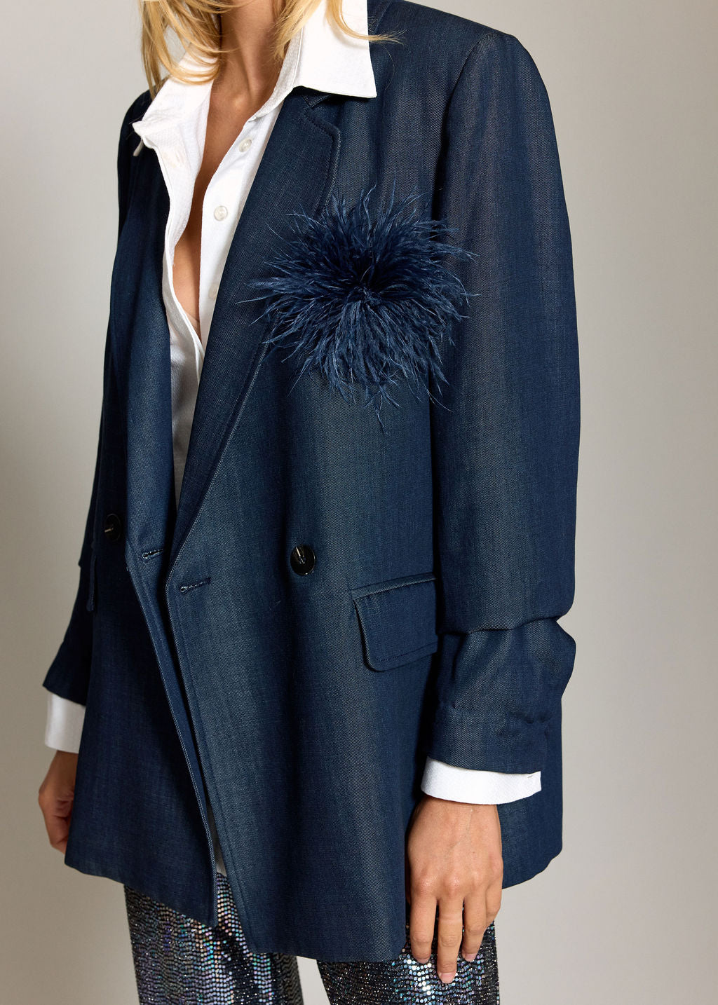 CITY DENIM LYOCELL BLAZER JACKET