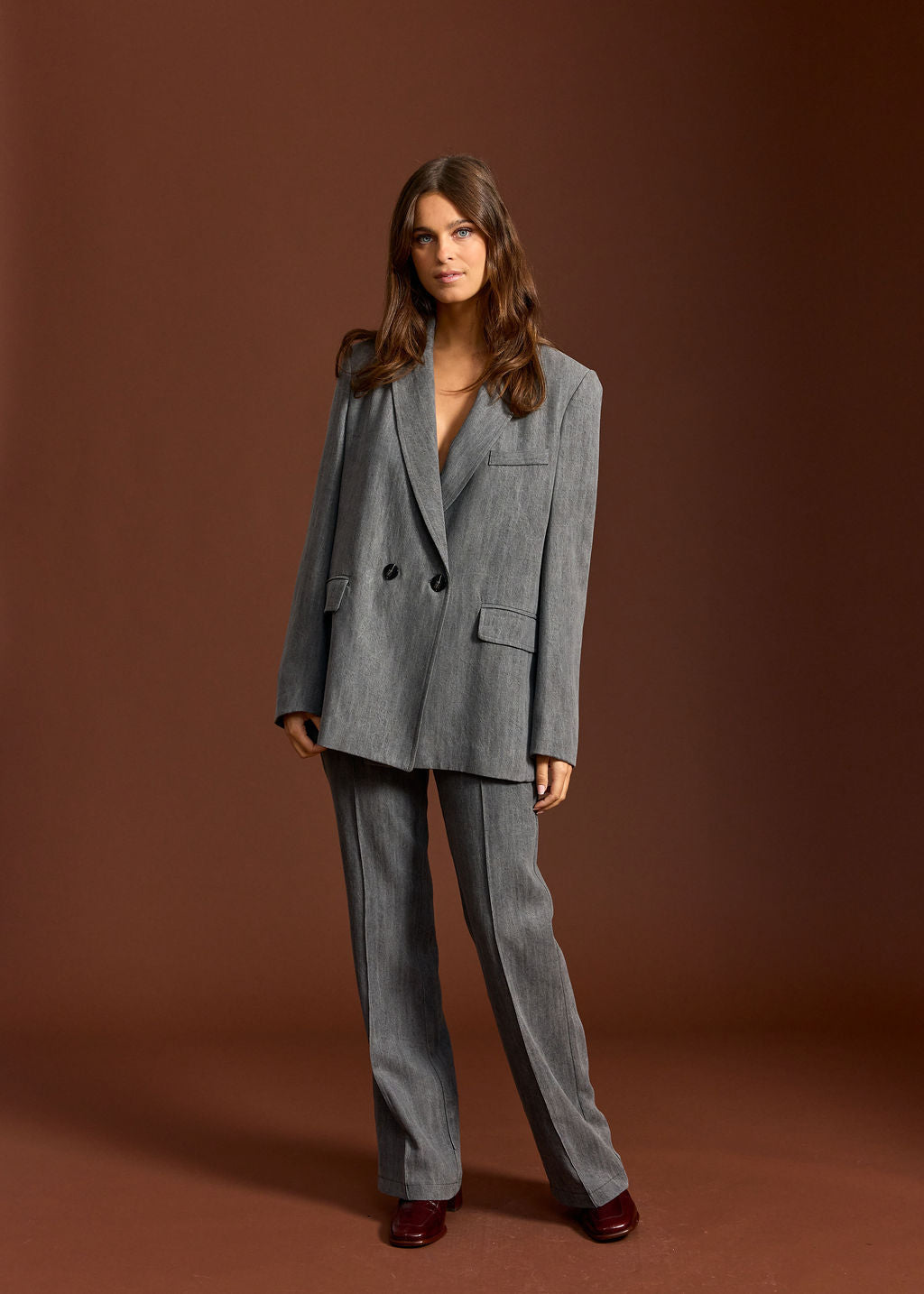 GRAY CITY LYOCELL BLAZER JACKET - Main Image