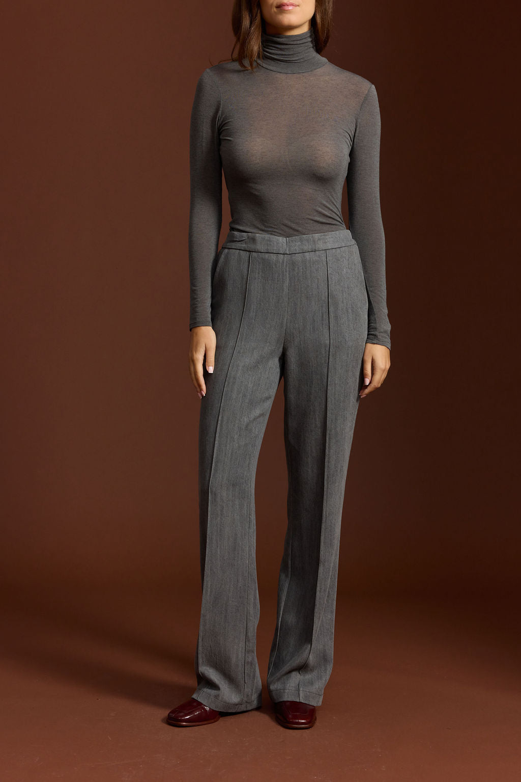 PANTALON DROIT FOX GRIS