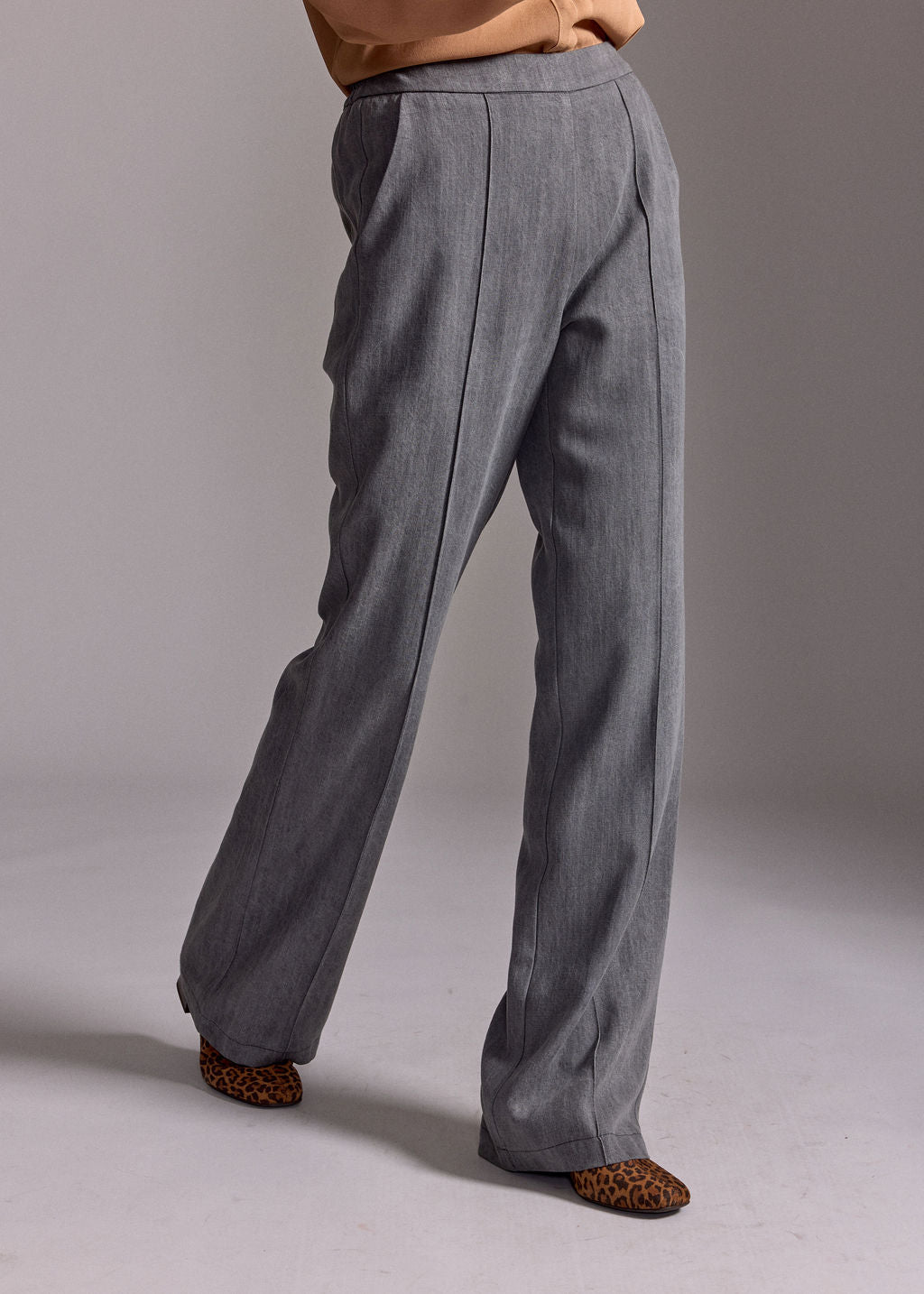 PANTALON DROIT FOX GRIS