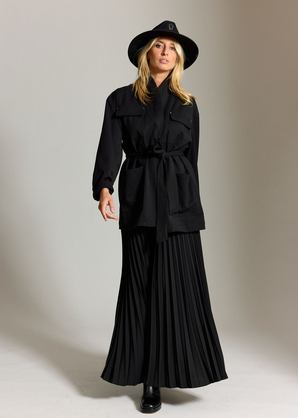 VESTE STYLE SAHARIENNE HARDY NOIR