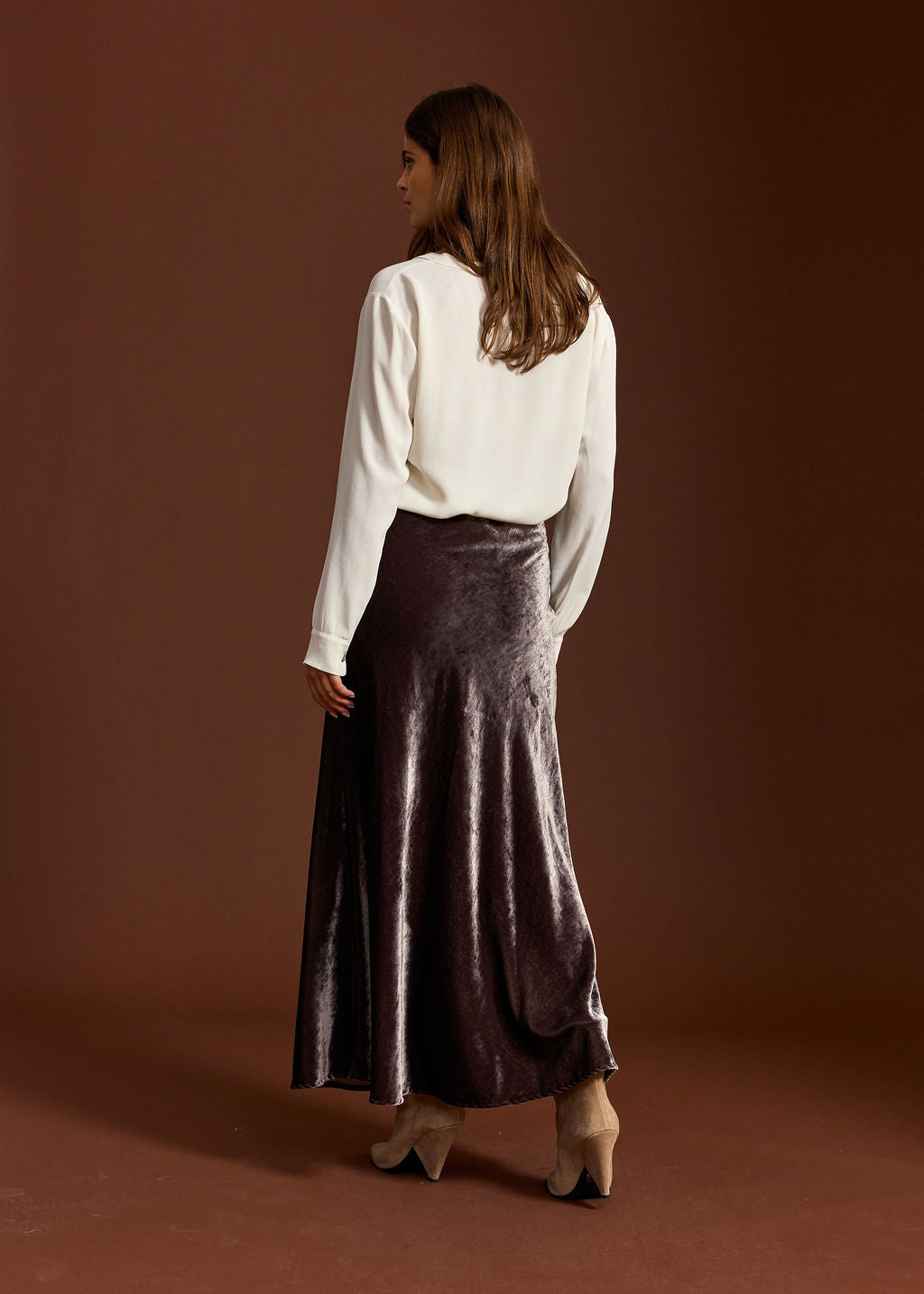 JUPE EN VELOURS JELLY SOURIS