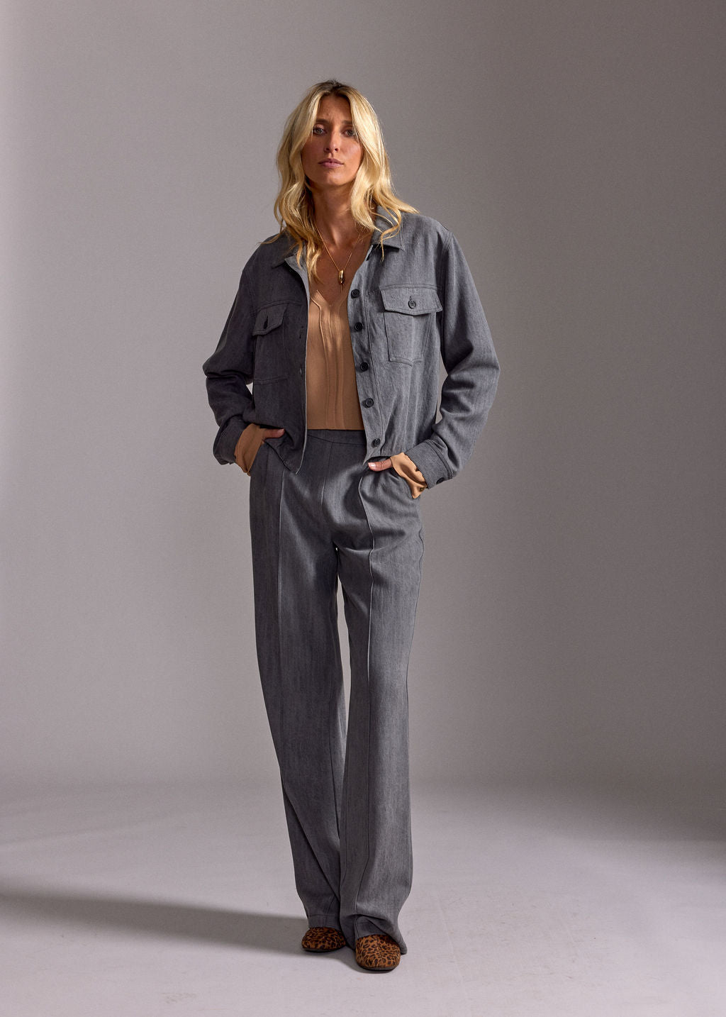 BLOUSON COURT JOEL GRIS