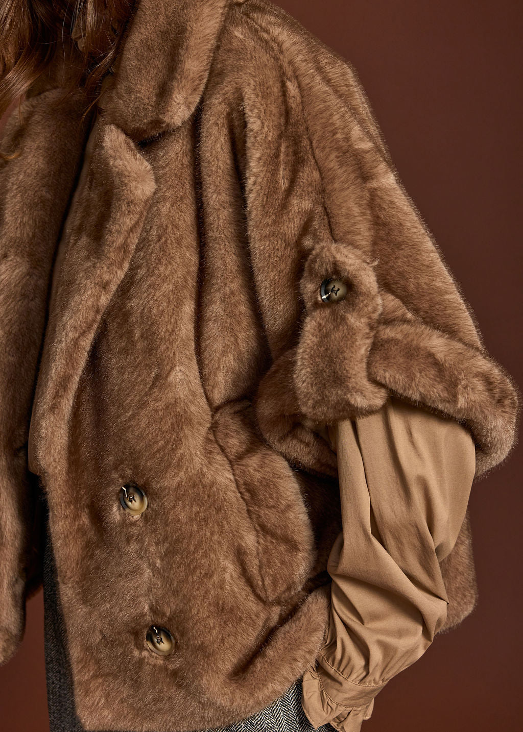 MACI VISION LOOSE FAUX FUR JACKET