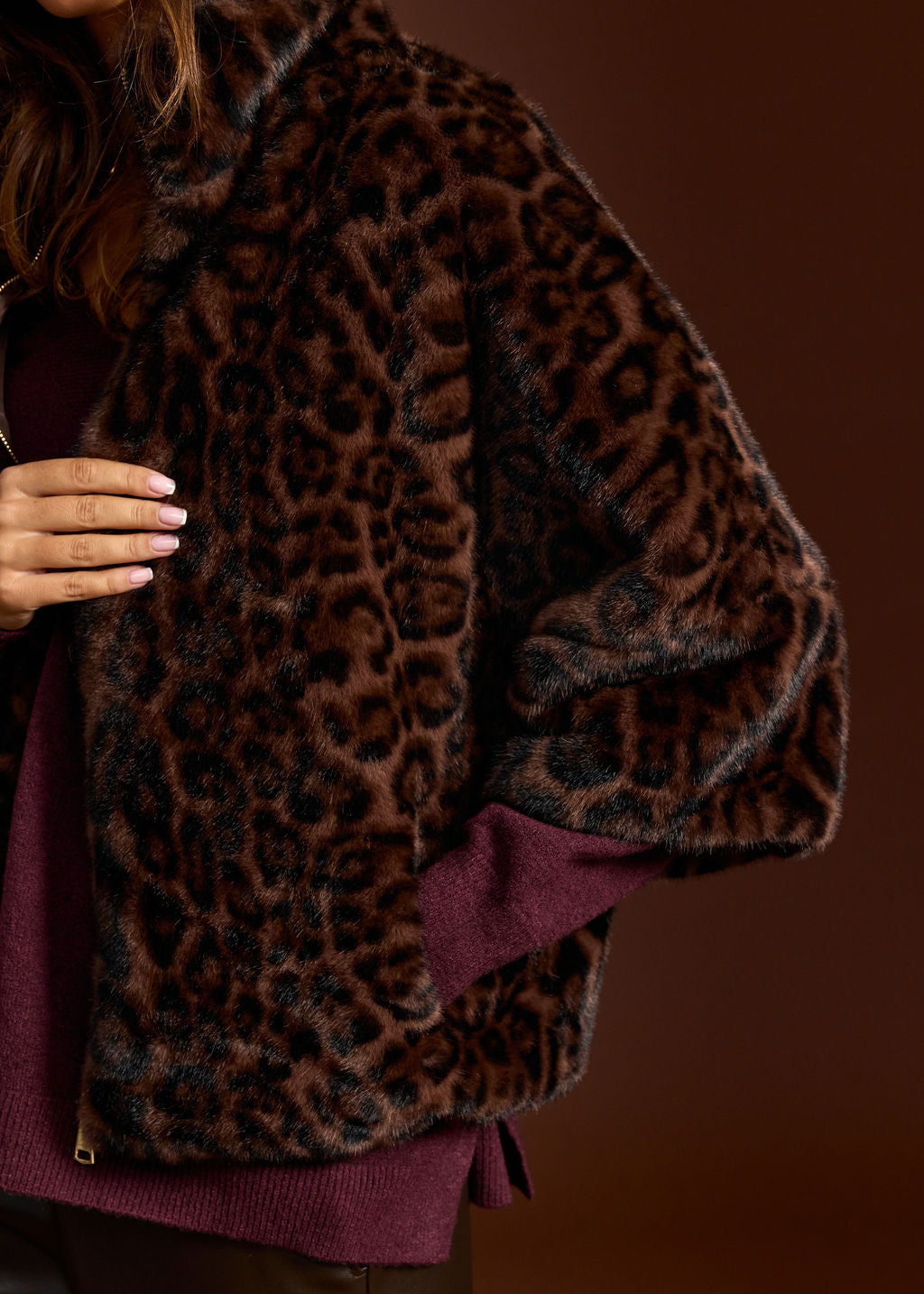 VESTE EN FAUSSE FOURRURE LEOPARD MELVA WILD