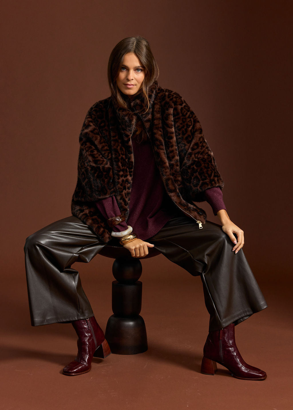 VESTE EN FAUSSE FOURRURE LEOPARD MELVA WILD