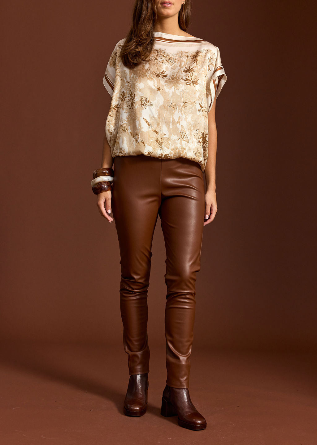 MEL WOOD FAUX LEATHER LEGGINS