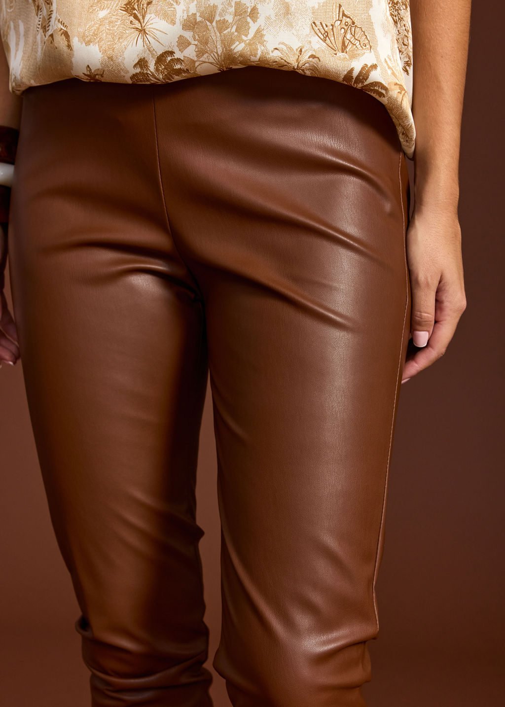 MEL WOOD FAUX LEATHER LEGGINS