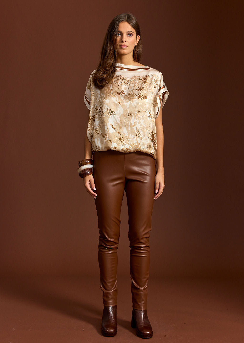MEL WOOD FAUX LEATHER LEGGINS
