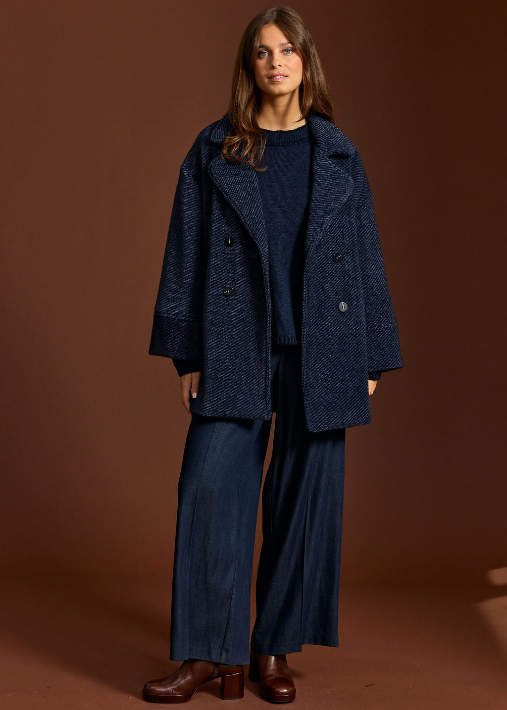 SOF BLUE DOWNY PEA COAT