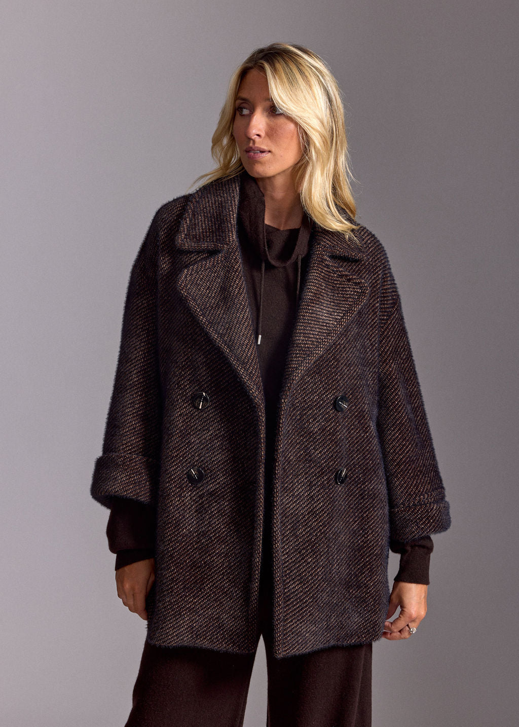 SOF COFFEE DOWNY PEA COAT