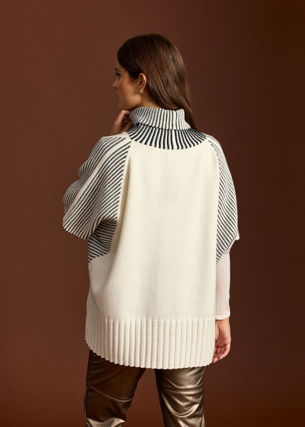 PULL NERVURÉ VILMAH ECRU