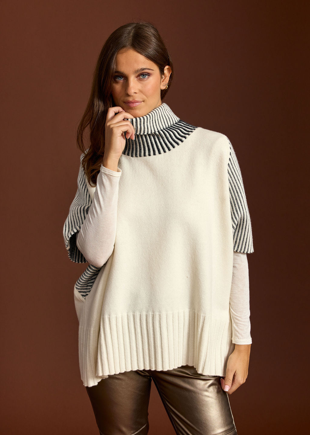 PULL NERVURÉ VILMAH ECRU