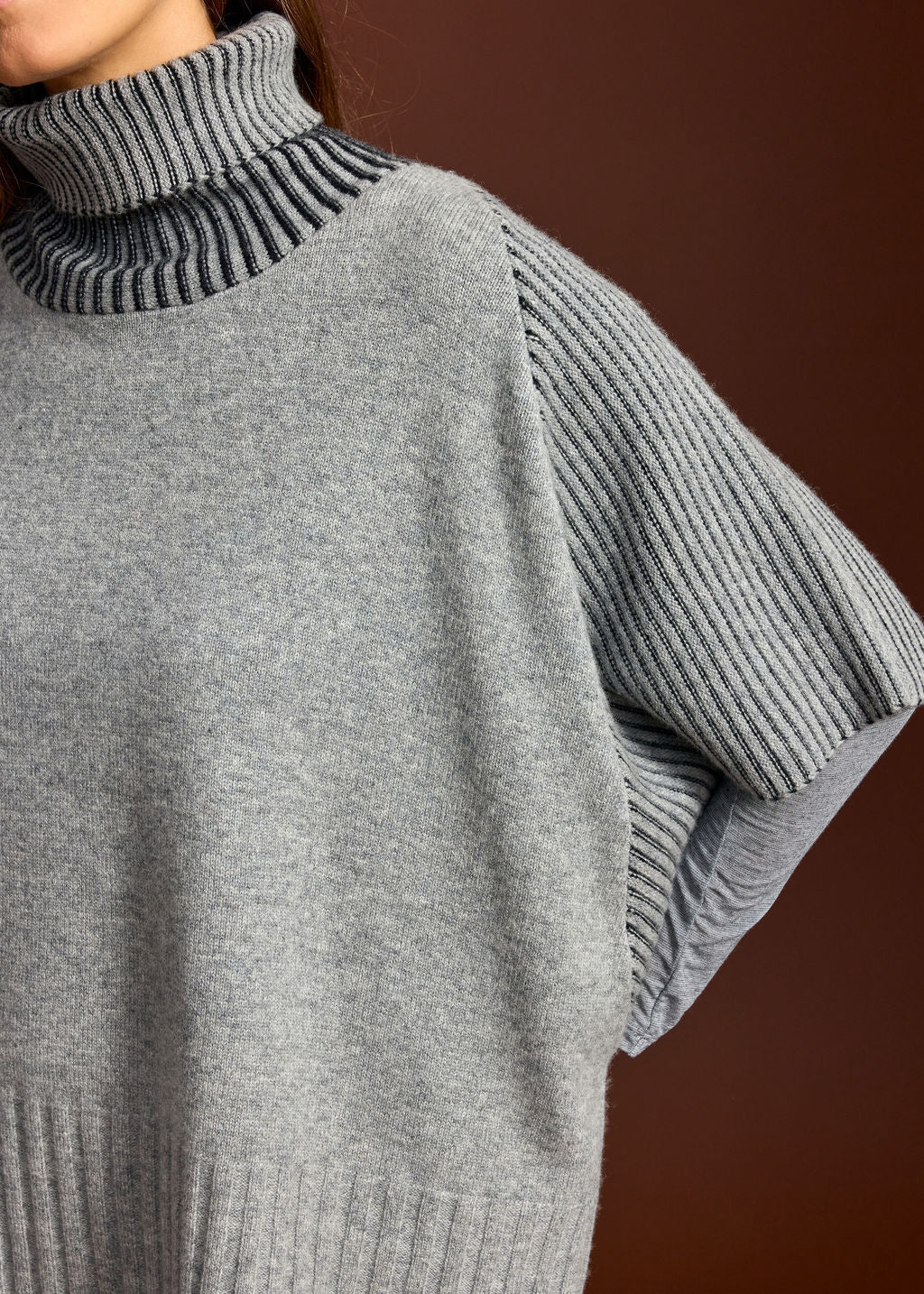PULL NERVURÉ VILMAH GREY